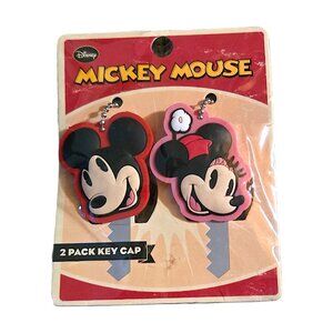Disney Loungefly Mickey & Minnie Key Caps 2‑Pack Cute Character Keychain Set